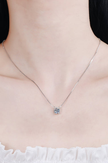 1 Carat Moissanite 925 Sterling Silver Chain Necklace - Trend Inspo