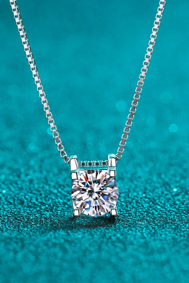 1 Carat Moissanite 925 Sterling Silver Chain Necklace - Trend Inspo