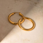 18K Gold-Plated Stainless Steel Huggie Earrings - Trend Inspo