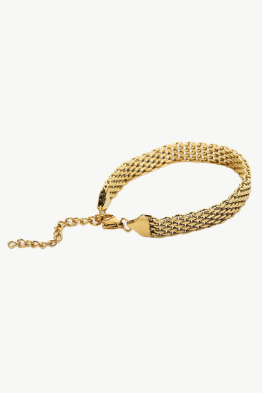 18K Gold-Plated Wide Chain Bracelet - Trend Inspo