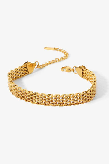 18K Gold-Plated Wide Chain Bracelet - Trend Inspo