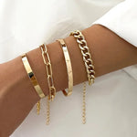 Bracelet Gold 4 pc Set