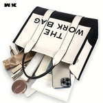 Two-Tone Tote Bag, The Work Bag, black & white
