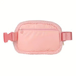 Plush Waist Pack Belt, Pink