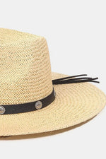 Fame Belt Strap Straw Hat - Trend Inspo